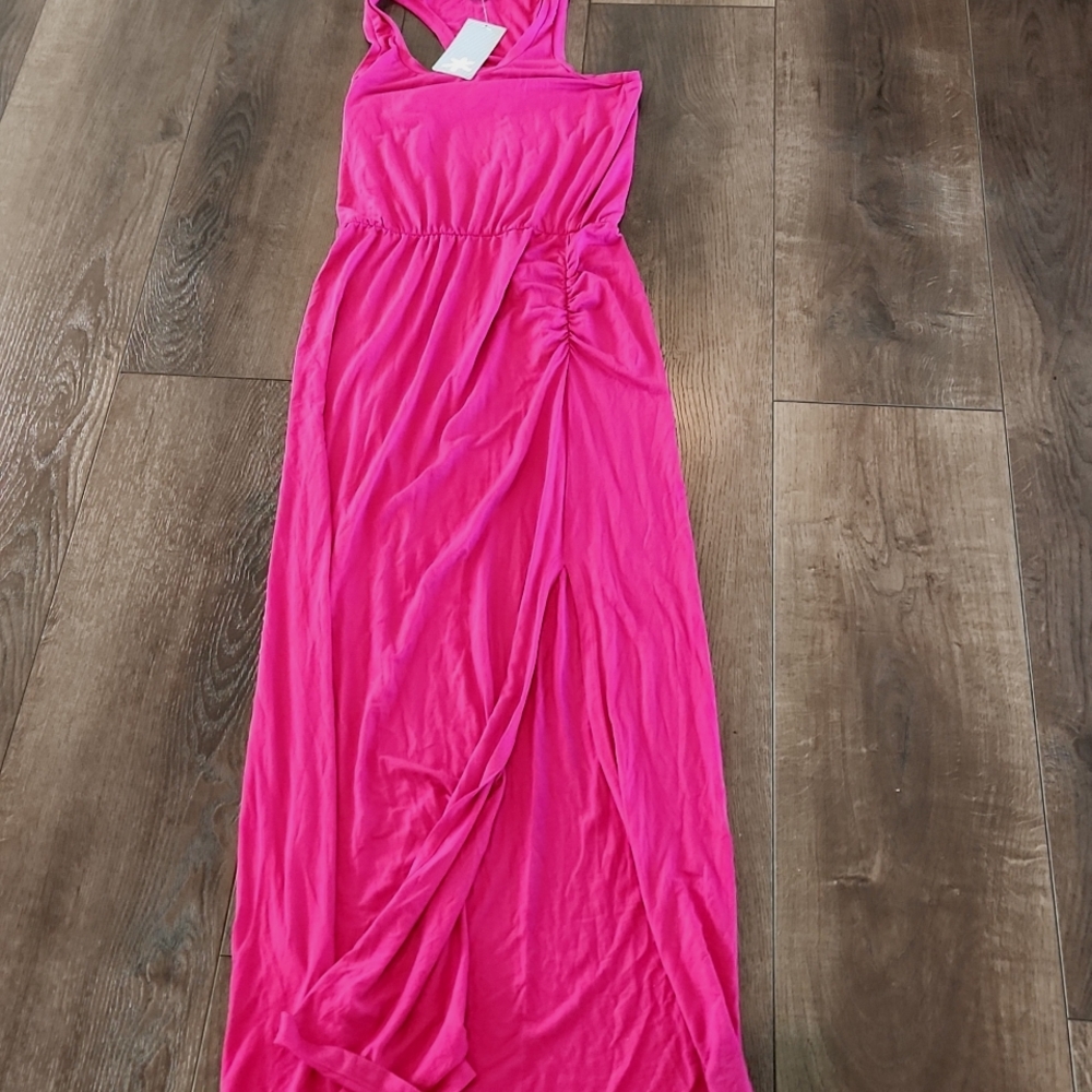 New Splendid Racerback Pink Modal Maxi Dress Medium